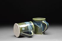 Blue green mugs